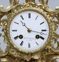 French Bronze Gilt Rococo Style Mantel Clock by Vincenti (2 of 8) French Bronze Gilt Rococo Style Mantel Clock by Vincenti (2 of 8)