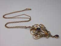 Edwardian Amethyst & Pearl Pendant & Chain (6 of 7) Edwardian Amethyst & Pearl Pendant & Chain (6 of 7)