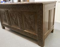 Large 18th Century Carved Oak Coffer (2 of 8) Large 18th Century Carved Oak Coffer (2 of 8)