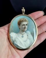 Antique Portrait Miniature, Mourning Pendant, 9ct Gold (11 of 12) Antique Portrait Miniature, Mourning Pendant, 9ct Gold (11 of 12)