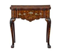 18th Century Dutch Walnut Marquetry Games Table