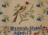 Antique Needlework Sampler Hannah Stobbs 1855 (4 of 4) Antique Needlework Sampler Hannah Stobbs 1855 (4 of 4)