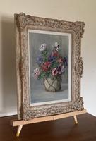 Signed Oil on Canvas Anemones in a Vase (3 of 7) Signed Oil on Canvas Anemones in a Vase (3 of 7)