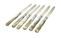 Antique Edwardian Silver & Mother of Pearl Fruit/Dessert Knives & Forks Set 1909 (9 of 12) Antique Edwardian Silver & Mother of Pearl Fruit/Dessert Knives & Forks Set 1909 (9 of 12)