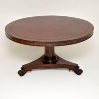 Antique William IV Rosewood Leather Top Drum, Dining or Centre Table (2 of 11) Antique William IV Rosewood Leather Top Drum, Dining or Centre Table (2 of 11)