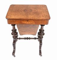 Victorian Sewing Table Antique Burr Walnut 1860 Side Tables (4 of 11) Victorian Sewing Table Antique Burr Walnut 1860 Side Tables (4 of 11)