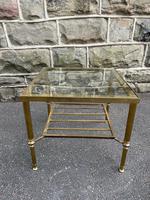 Brass & Glass Topped Coffee Table