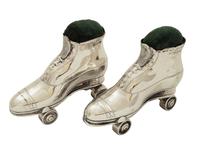 Pair of Antique Edwardian Sterling Silver Roller Skate Pin Cushions 1910 (11 of 11) Pair of Antique Edwardian Sterling Silver Roller Skate Pin Cushions 1910 (11 of 11)