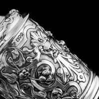 Antique Solid Sterling Silver Large Tankard with Royal Marines Officer Interest - Goldsmiths & Silversmiths Co 1900 (5 of 28) Antique Solid Sterling Silver Large Tankard with Royal Marines Officer Interest - Goldsmiths & Silversmiths Co 1900 (5 of 28)