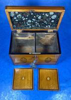 George III Satinwood Twin Tea Caddy with Prince of Wales Inlay (11 of 15) George III Satinwood Twin Tea Caddy with Prince of Wales Inlay (11 of 15)