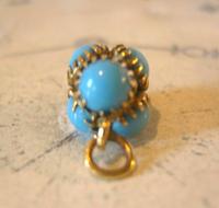 Georgian Pocket Watch Chain Fob 1830s Golden Gilt & Turquoise Dainty Ball Fob (6 of 7) Georgian Pocket Watch Chain Fob 1830s Golden Gilt & Turquoise Dainty Ball Fob (6 of 7)