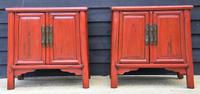 Excellent Pair of Chinese Red Lacquered Cabinets / Cupboards c.1900 (2 of 15) Excellent Pair of Chinese Red Lacquered Cabinets / Cupboards c.1900 (2 of 15)