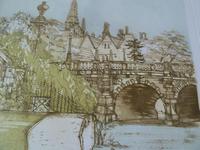 Richard Beer L/E Etching "Magdalene Bridge, Oxford" (6 of 6) Richard Beer L/E Etching "Magdalene Bridge, Oxford" (6 of 6)