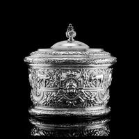 Rare Antique Solid Silver Cellini Tea Caddy Box - Mappin & Webb 1902 (2 of 28) Rare Antique Solid Silver Cellini Tea Caddy Box - Mappin & Webb 1902 (2 of 28)