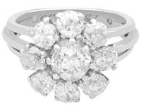 3.05 ct Diamond and Palladium Cluster Ring - Antique and Vintage (4 of 9) 3.05 ct Diamond and Palladium Cluster Ring - Antique and Vintage (4 of 9)