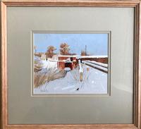 Original gouache 'Snow and sunlight' by Peter Kelly NEAC. RBA. 1931-2019. Signed c.1980 (3 of 3) Original gouache 'Snow and sunlight' by Peter Kelly NEAC. RBA. 1931-2019. Signed c.1980 (3 of 3)