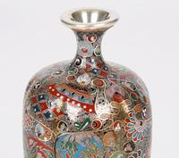 Oriental, Chinese / Japanese Exceptional Silver Metal Cloisonne Vase (18 of 25) Oriental, Chinese / Japanese Exceptional Silver Metal Cloisonne Vase (18 of 25)