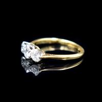Vintage Diamond Three Stone Trilogy 18ct Gold and Platinum Ring (6 of 11) Vintage Diamond Three Stone Trilogy 18ct Gold and Platinum Ring (6 of 11)