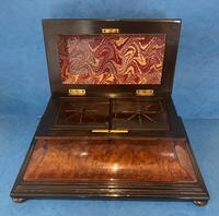 Victorian Burr Cedar & Ebony Shaped Tea Caddy (12 of 20) Victorian Burr Cedar & Ebony Shaped Tea Caddy (12 of 20)
