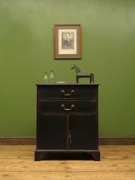 Small Antique Black Painted Cabinet with Drawers, Printer Cupboard, Gothic (16 of 17) Small Antique Black Painted Cabinet with Drawers, Printer Cupboard, Gothic (16 of 17)