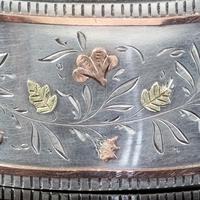 Antique Victorian Floral Cuff Bangle Silver Gold c.1890 (5 of 6) Antique Victorian Floral Cuff Bangle Silver Gold c.1890 (5 of 6)