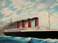 Huge Stunning Antique Seascape Oil Painting of Cunard's RMS Lusitania Ship c.1918 (11 of 16) Huge Stunning Antique Seascape Oil Painting of Cunard's RMS Lusitania Ship c.1918 (11 of 16)