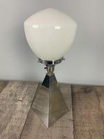 Art Deco Pyramid Starlite Chrome Table Lamp with Original Shade, Rewired & PAT Tested (6 of 7) Art Deco Pyramid Starlite Chrome Table Lamp with Original Shade, Rewired & PAT Tested (6 of 7)