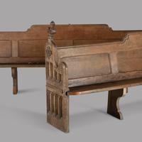 Fabulous Pair of 19th Century English Oak Pews (2 of 6) Fabulous Pair of 19th Century English Oak Pews (2 of 6)