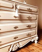 Antique Style Chest of Drawers with Marble Gallery / Grey Drawers (6 of 7) Antique Style Chest of Drawers with Marble Gallery / Grey Drawers (6 of 7)