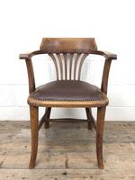 Pair of Early 20th Century Oak & Leather Desk Chairs (6 of 10) Pair of Early 20th Century Oak & Leather Desk Chairs (6 of 10)