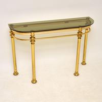 1970’s Vintage Brass & Glass Console Table (2 of 9) 1970’s Vintage Brass & Glass Console Table (2 of 9)