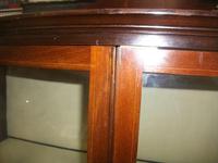 Bow Front Inlaid Mahogany Glazed Cabinet on Tapered Legs (3 of 6) Bow Front Inlaid Mahogany Glazed Cabinet on Tapered Legs (3 of 6)