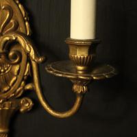 French Gilded Brass Twin Arm Antique Wall Lights (7 of 10) French Gilded Brass Twin Arm Antique Wall Lights (7 of 10)