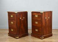 Superb Antique Pair of Mahogany Campaign Bedside Chests of Drawers (2 of 5) Superb Antique Pair of Mahogany Campaign Bedside Chests of Drawers (2 of 5)