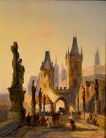 Oil painting by William Dommersen “The Charles Bridge, Prague” (2 of 4) Oil painting by William Dommersen “The Charles Bridge, Prague” (2 of 4)