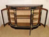 Victorian Ebonised & Marquetry Display Cabinet (7 of 7) Victorian Ebonised & Marquetry Display Cabinet (7 of 7)