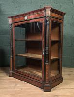 Superb ebonized and amboyna glazed pier cabinet (8 of 8) Superb ebonized and amboyna glazed pier cabinet (8 of 8)