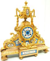 Stunning Quality French Mantel Clock Urn Top Blue Sevres Porcelain Mantle Clock. (8 of 12) Stunning Quality French Mantel Clock Urn Top Blue Sevres Porcelain Mantle Clock. (8 of 12)