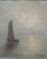 W. H. Renwick Small Edwardian Moonlit Sailing Seascape Oil Painting (2 of 11) W. H. Renwick Small Edwardian Moonlit Sailing Seascape Oil Painting (2 of 11)