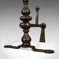 Pair of Antique Decorative Fire Rests, Wrought Iron Fireside Andirons, Victorian (7 of 7) Pair of Antique Decorative Fire Rests, Wrought Iron Fireside Andirons, Victorian (7 of 7)