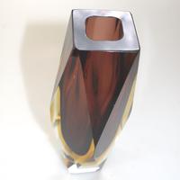 Large 10" Art Glass Alessandro Mandruzzato Murano Faceted Sommerso Vase 1970s (6 of 7) Large 10" Art Glass Alessandro Mandruzzato Murano Faceted Sommerso Vase 1970s (6 of 7)