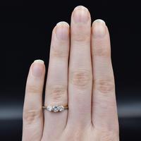 Antique Old Cut Diamond Three Stone Trilogy 18ct Gold and Platinum Ring (8 of 10) Antique Old Cut Diamond Three Stone Trilogy 18ct Gold and Platinum Ring (8 of 10)