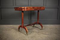 Rare Regency Rosewood Brass Inlaid Card Table (2 of 15) Rare Regency Rosewood Brass Inlaid Card Table (2 of 15)