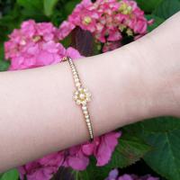 Vintage 14ct Gold French Pearl Floral Bangle (4 of 9) Vintage 14ct Gold French Pearl Floral Bangle (4 of 9)