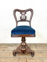 Antique Regency Rosewood Musician's Chair