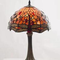 Large Tiffany Style Orange Lamp (1 of 1)