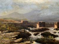 Original 19th Century Period Antique Scottish Highland Bridge Landscape Oil Painting (4 of 11) Original 19th Century Period Antique Scottish Highland Bridge Landscape Oil Painting (4 of 11)