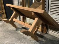 Large French Bleached Oak Trestle Farmhouse Dining Table (12 of 16) Large French Bleached Oak Trestle Farmhouse Dining Table (12 of 16)