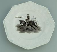 Military Interest - Staffordshire Pottery Daisy Military Nursery Plate 19th Century (2 of 3) Military Interest - Staffordshire Pottery Daisy Military Nursery Plate 19th Century (2 of 3)