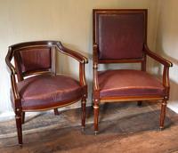 Pair of French Directoire Leather Armchairs (12 of 16) Pair of French Directoire Leather Armchairs (12 of 16)